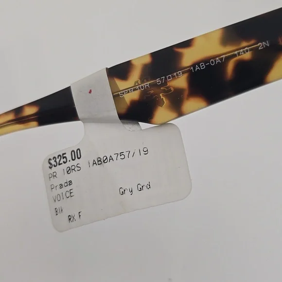 Prada SPR 10R 1AB-0A7 Black Brown Tortoise Shell Square Sunglasses 57-19-140 - Picture 1 of 6